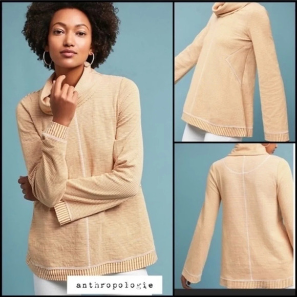 Anthropologie Maeve Tan Cowlneck Tunic XS - Picture 2 of 4